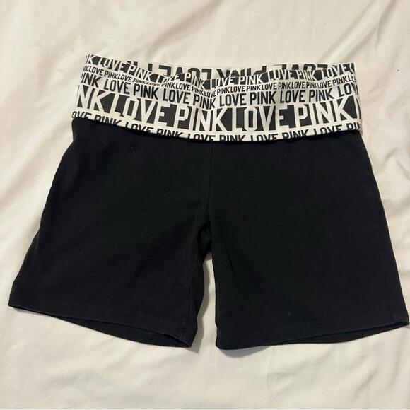 Y2K PINK Victoria Secret YOGA SHORTIE SHORTS - Picture 1 of 4
